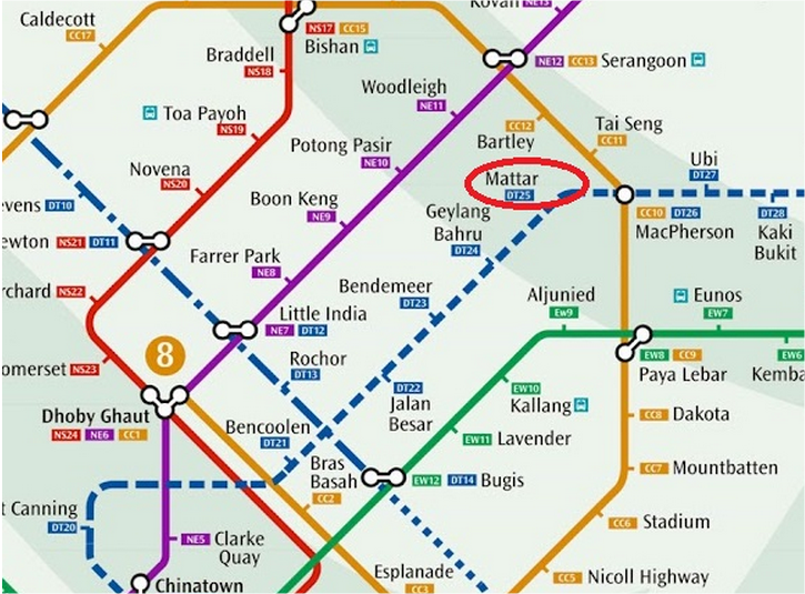 Macpherson Mall-Singapore MRT Map