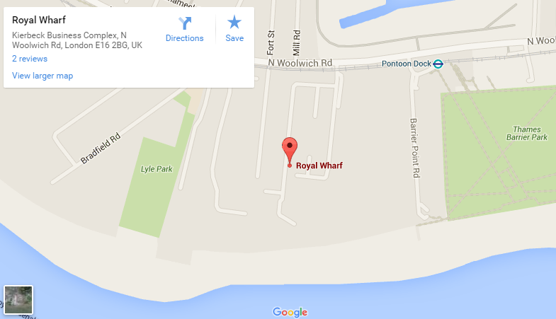 Royal Wharf London google map