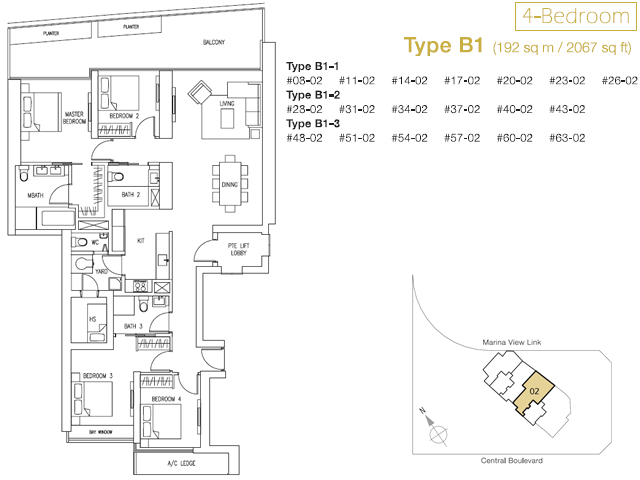 Marina Bay Suites Floor-Plan