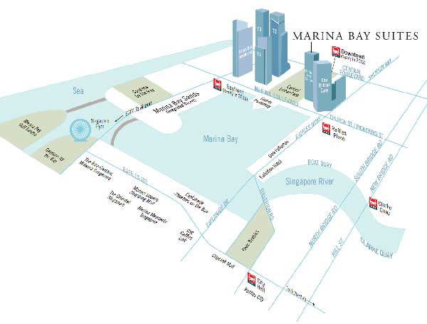 Marina Bay Suites Location-Map
