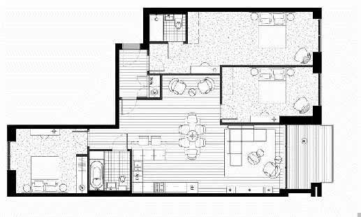 Royal Wharf Phase 2, 3 Bedroom Floor Plan