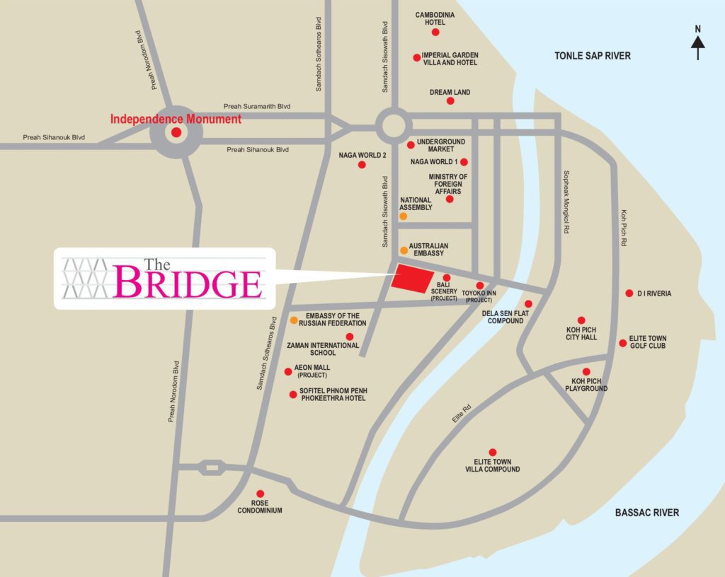 the bridge retail mall by oxley location map